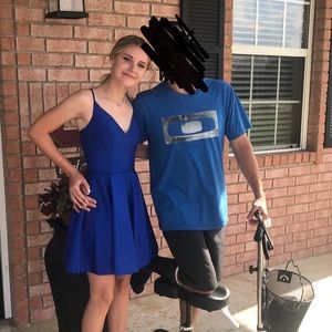 Royal blue Sherri Hill Homecoming dress